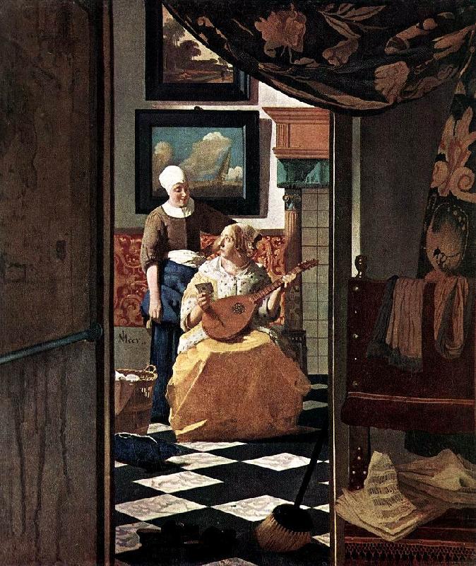 Jan Vermeer The Love Letter oil painting image